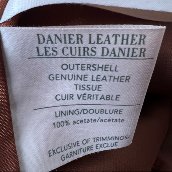 Danier Brown Suede Leather Straight Leg Pants Size 8 - Picture 12 of 16